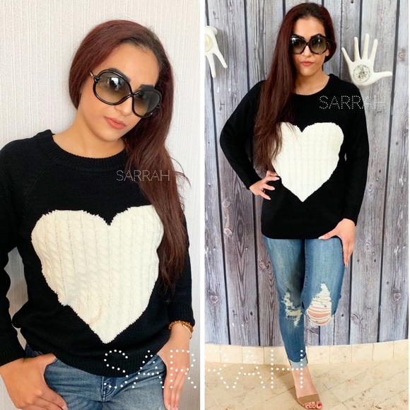 Last 1! New Cozy LOVE Cable Knit Heart Sweater - Picture 3 of 5
